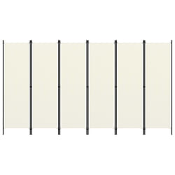 vidaXL 6-Panel Room Divider Wall Partition Screen Room Separator White 300cm