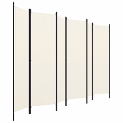 vidaXL 6-Panel Room Divider Wall Partition Screen Room Separator White 300cm
