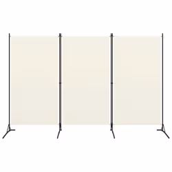 vidaXL 3-Panel Room Divider Wall Partition Screen Room Separator White 260cm