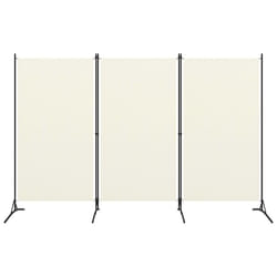 vidaXL 3-Panel Room Divider Wall Partition Screen Room Separator White 260cm