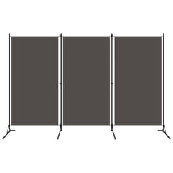 vidaXL 3-Panel Room Divider Anthracite 260x180 cm Partition Screen Separator
