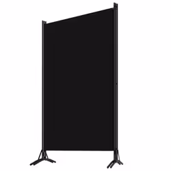 vidaXL 3-Panel Room Divider Black 260x180 cm Wall Partition Screen Separator