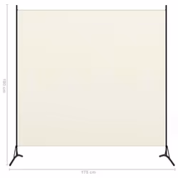 vidaXL 1-Panel Room Divider Wall Partition Screen Room Separator White 175cm - Additional view 4