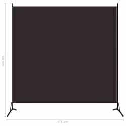 vidaXL 1-Panel Room Divider Brown 175x180 cm Wall Partition Screen Separator - Additional view 5