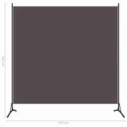 vidaXL 1-Panel Room Divider Anthracite 175x180 cm Partition Screen Separator - Additional view 5