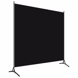 vidaXL 1-Panel Room Divider Black 175x180 cm Wall Partition Screen Separator