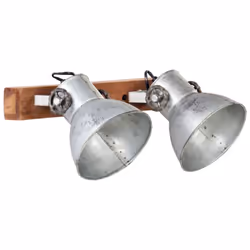 vidaXL Industrial Wall Lamp Silver E27 Bedside Reading Light Fixture Hallway