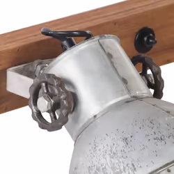 vidaXL Industrial Wall Lamp Silver E27 Bedside Reading Light Fixture Hallway - Additional view 7