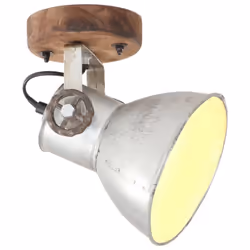 vidaXL 2x Industrial Wall/Ceiling Lamps Silver E27 Bedside Light Living Room