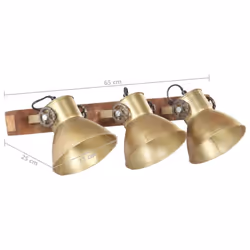 vidaXL Industrial Wall Lamp Brass E27 Hallway Bedside Reading Light Fixture - Additional view 10