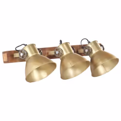 vidaXL Industrial Wall Lamp Brass E27 Hallway Bedside Reading Light Fixture