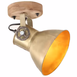 vidaXL 2x Industrial Wall/Ceiling Lamps Brass E27 Bedside Light Living Room