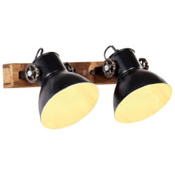 vidaXL Industrial Wall Lamp Black E27 Bedside Reading Light Living Room