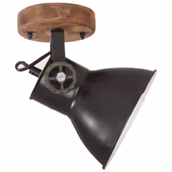 vidaXL Industrial Wall/Ceiling Lamps 2 pcs Black 20x25 cm E27 - Additional view 4