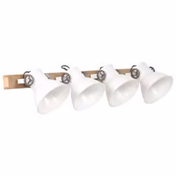 vidaXL Industrial Wall Lamp White E27 Bedside Reading Light Fixture Hallway