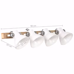 vidaXL Industrial Wall Lamp White E27 Bedside Reading Light Fixture Hallway - Additional view 9