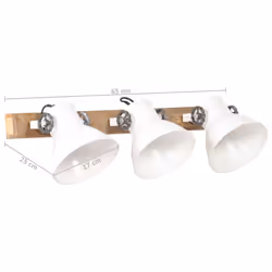 vidaXL Industrial Wall Lamp White E27 Bedside Reading Light Fixture Hallway - Additional view 10