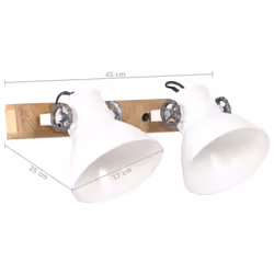 vidaXL Industrial Wall Lamp White E27 Hallway Bedside Reading Light Fixture - Additional view 10