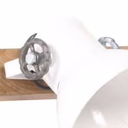 vidaXL Industrial Wall Lamp White E27 Hallway Bedside Reading Light Fixture - Additional view 5