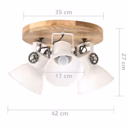 vidaXL Industrial Ceiling Lamp 25 W White E27 Home Decor Hanging Light Fixture - Additional view 6