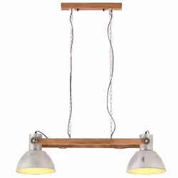 vidaXL Industrial Hanging Lamp 25 W Silver E27 Hanging Light Hallway Bedroom - Additional view 2