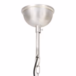 vidaXL Industrial Hanging Lamp 25 W Silver Round 40 cm E27 Ceiling Light Home - Additional view 7