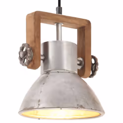 vidaXL Industrial Hanging Lamp 25 W Round E27 Light Multi Colours Multi Sizes - silver, 19 cm