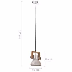 vidaXL Industrial Hanging Lamp 25 W Round E27 Light Multi Colours Multi Sizes - silver, 19 cm
