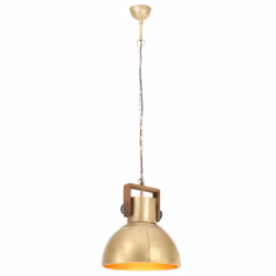 vidaXL Industrial Hanging Lamp 25 W Brass Round 40 cm E27 Ceiling Light Home