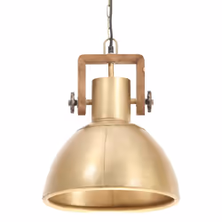 vidaXL Industrial Hanging Lamp 25 W Round E27 Light Multi Colours Multi Sizes - brass, 30 cm - Additional view 4
