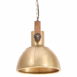 vidaXL Industrial Hanging Lamp 25 W Round E27 Light Multi Colours Multi Sizes - brass, 30 cm - Additional view 5