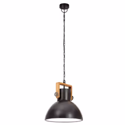 vidaXL Industrial Hanging Lamp 25 W Round E27 Light Multi Colours Multi Sizes - black, 30 cm - Additional view 5