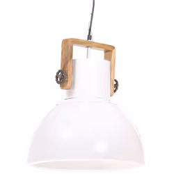 vidaXL Industrial Hanging Lamp 25 W White Round 40 cm E27 Ceiling Light Home