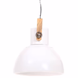 vidaXL Industrial Hanging Lamp 25 W White Round 40 cm E27 Ceiling Light Home - Additional view 4