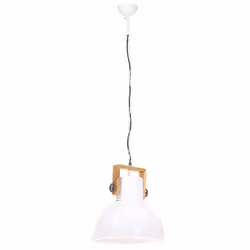 vidaXL Industrial Hanging Lamp 25 W White Round 40 cm E27 Ceiling Light Home - Additional view 5