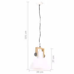 vidaXL Industrial Hanging Lamp 25 W Round E27 Light Multi Colours Multi Sizes - white, 30 cm