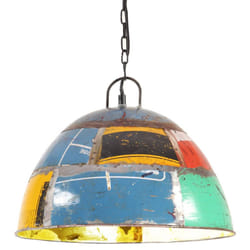 vidaXL Industrial Vintage Hanging Lamp 25 W Round E27 41cm/31cm Multi Colours - multicolour, 41 cm