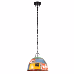 vidaXL Industrial Vintage Hanging Lamp 25 W Round E27 41cm/31cm Multi Colours - multicolour, 31 cm