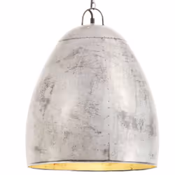 vidaXL Industrial Hanging Lamp 25 W Silver Round 42 cm E27 Ceiling Light Home