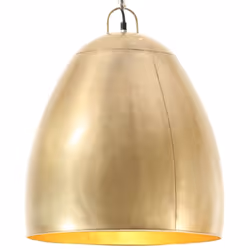 vidaXL Industrial Hanging Lamp 25 W Round E27 Lighting Î¦ 32/42cm Multi Colours - brass, 42 cm