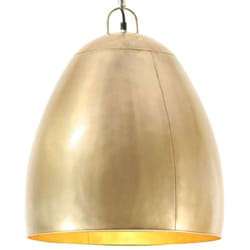 vidaXL Industrial Hanging Lamp 25 W Round E27 Lighting Î¦ 32/42cm Multi Colours - brass, 42 cm