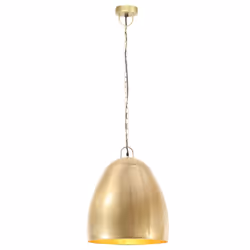 vidaXL Industrial Hanging Lamp 25 W Round E27 Lighting Î¦ 32/42cm Multi Colours - brass, 42 cm