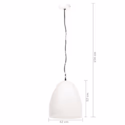 vidaXL Industrial Hanging Lamp 25 W White Round 42 cm E27 Ceiling Light Home - Additional view 8