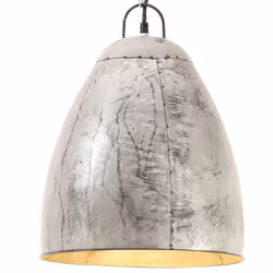 vidaXL Industrial Hanging Lamp 25 W Round E27 Lighting Î¦ 32/42cm Multi Colours - silver, 32 cm