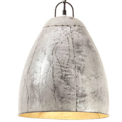 vidaXL Industrial Hanging Lamp 25 W Round E27 Lighting Î¦ 32/42cm Multi Colours - silver, 32 cm