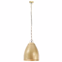 vidaXL Industrial Hanging Lamp 25 W Round E27 Lighting Î¦ 32/42cm Multi Colours - brass, 32 cm