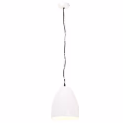 vidaXL Industrial Hanging Lamp 25 W White Round 32 cm E27 Ceiling Light Home