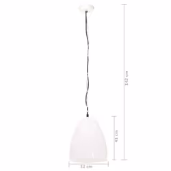 vidaXL Industrial Hanging Lamp 25 W White Round 32 cm E27 Ceiling Light Home - Additional view 8