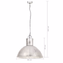 vidaXL Hanging Lamp 25 W Round E27 Lighting Fixture Multi Colours Multi Sizes - silver, 48 cm