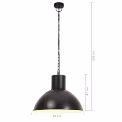 vidaXL Hanging Lamp 25 W Round E27 Lighting Fixture Multi Colours Multi Sizes - black, 48 cm